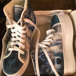 JEFFREY CAMPBELL PLAY wolf platform sneakers.